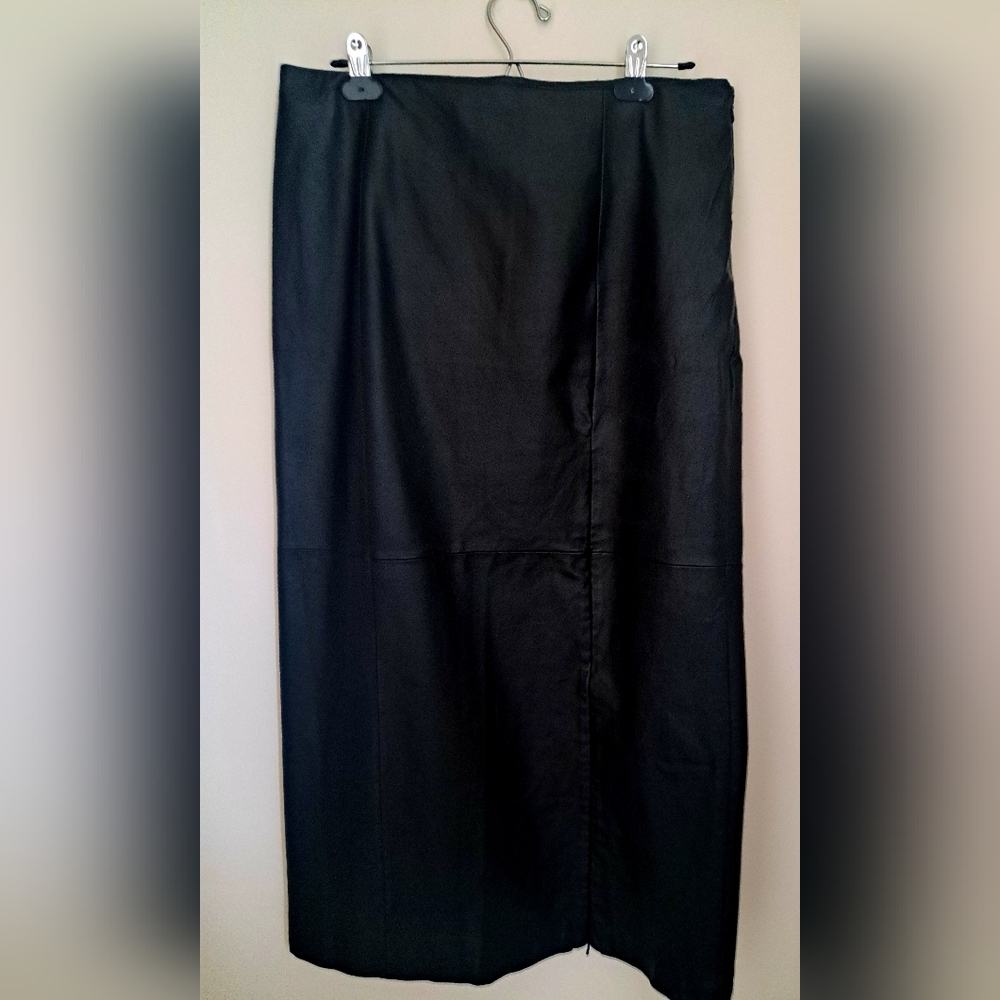 Black Leather Maxi Skirt